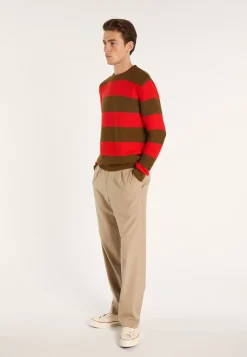 Montagut Cotton big stripes sweater - Rivage