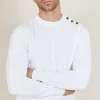 Montagut Cotton button shoulder sweater - Bonze
