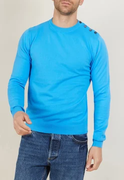Montagut Cotton button shoulder sweater - Bonze