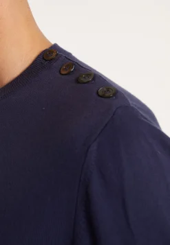 Montagut Cotton button shoulder sweater - Bonze