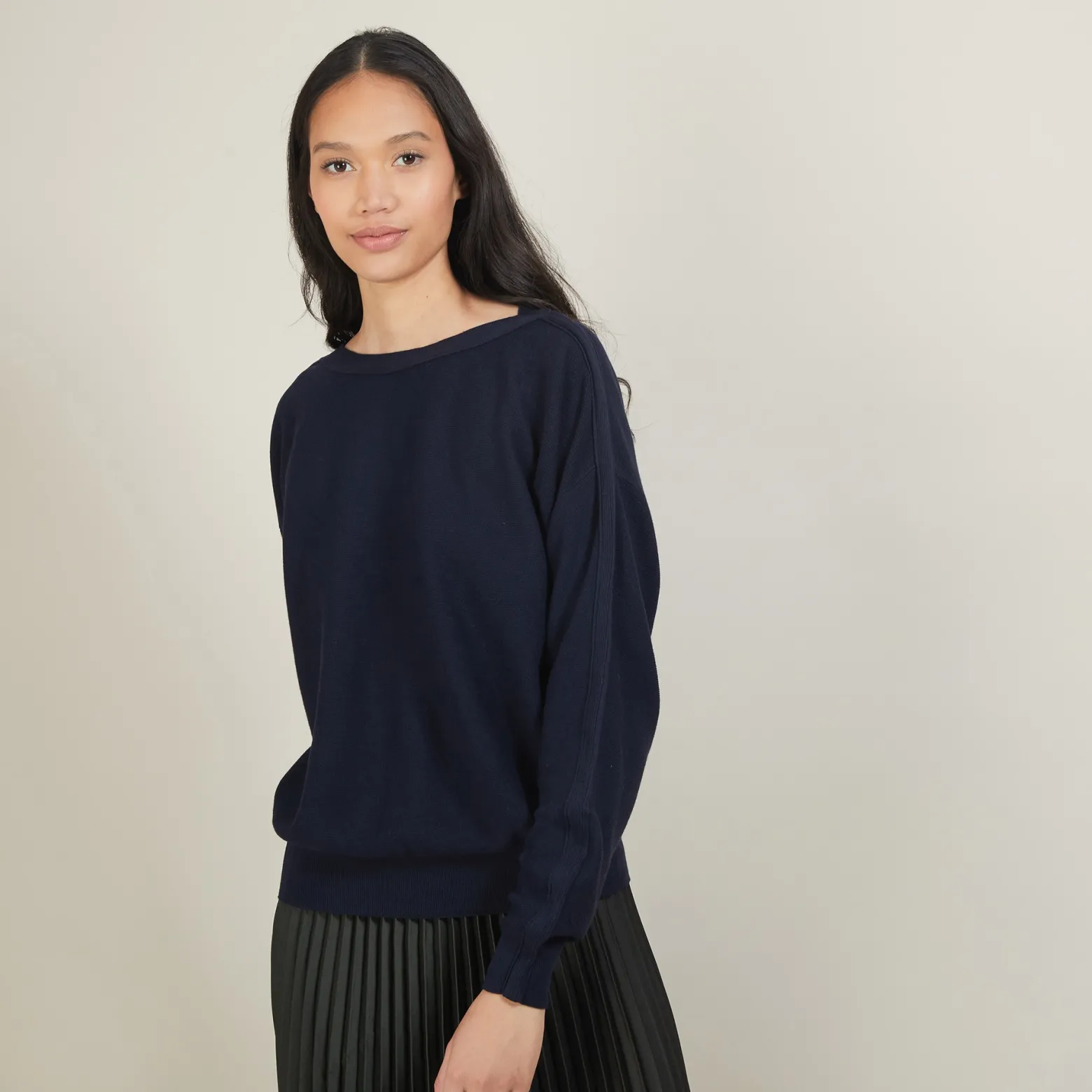 Montagut Cotton cashmere boat neck sweater - Felice