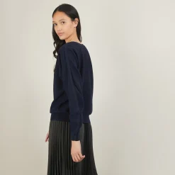 Montagut Cotton cashmere boat neck sweater - Felice