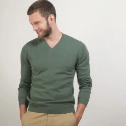 Montagut Cotton cashmere V-neck sweater - Brent