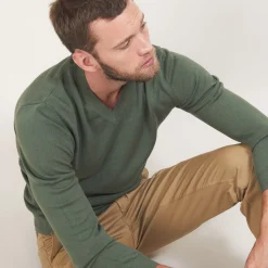 Montagut Cotton cashmere V-neck sweater - Brent
