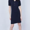 Montagut Cotton dress with polo collar - JACEE