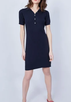 Montagut Cotton dress with polo collar - JACEE
