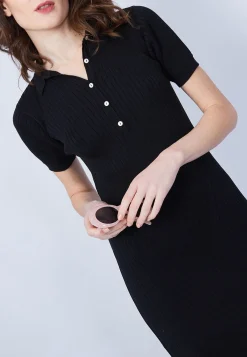 Montagut Cotton dress with polo collar - JACEE