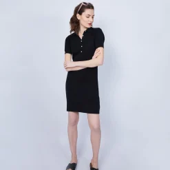 Montagut Cotton dress with polo collar - JACEE