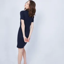 Montagut Cotton dress with polo collar - JACEE