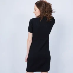 Montagut Cotton dress with polo collar - JACEE