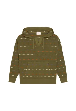 Montagut Cotton hoodie with tunisian collar - Melanie