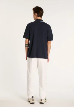 Montagut Cotton polo shirt with two-tone collar - Bistro