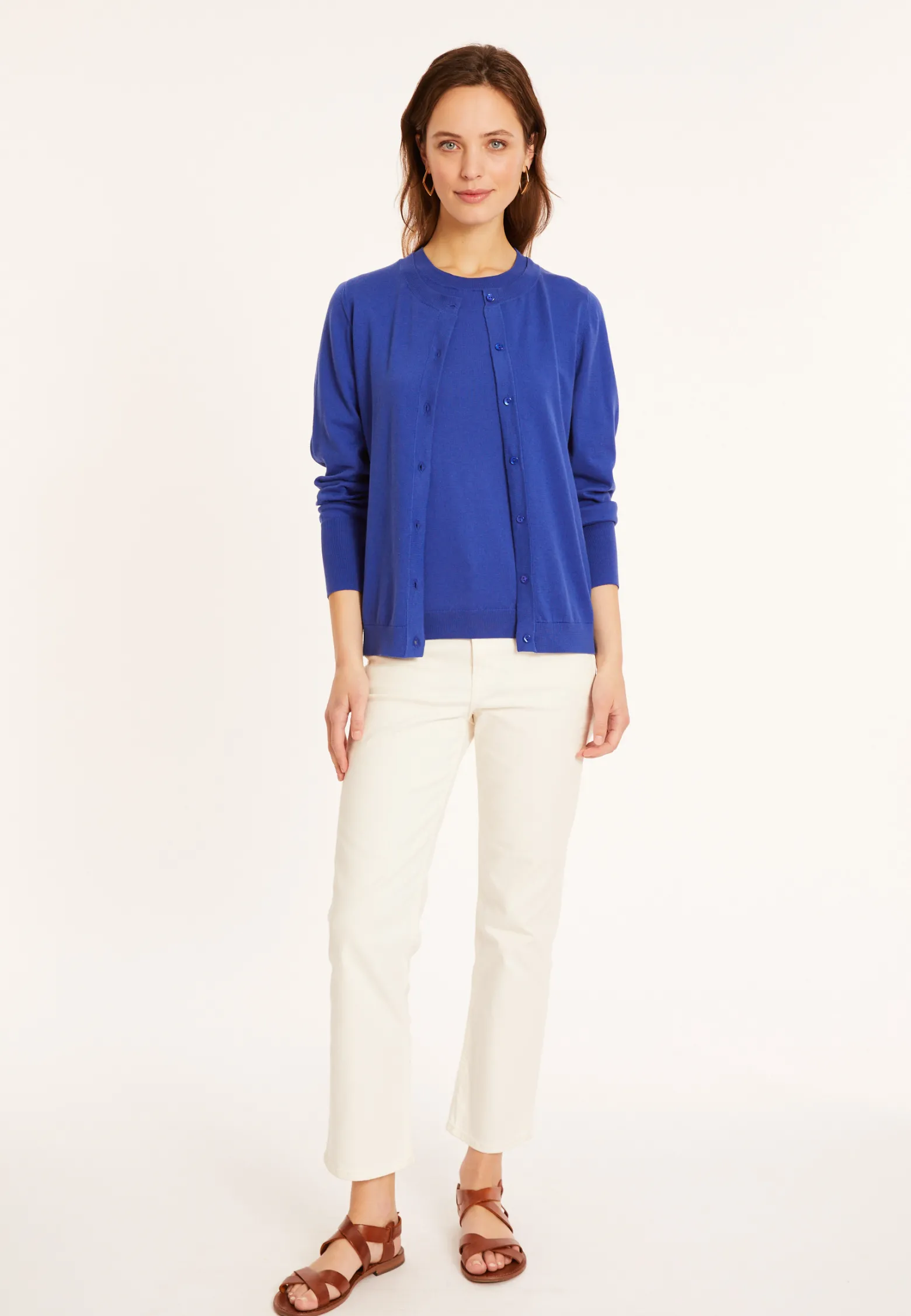Montagut Cotton round neck cardigan - Manel