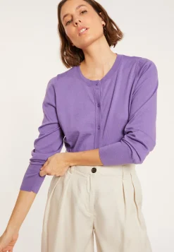Montagut Cotton round neck cardigan - Manel