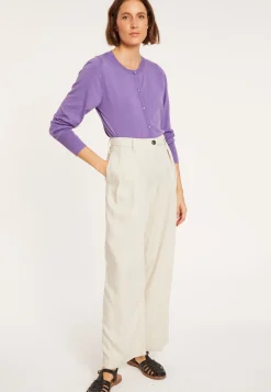 Montagut Cotton round neck cardigan - Manel