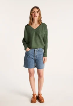 Montagut Cotton sweater with batwing sleeves - Lison