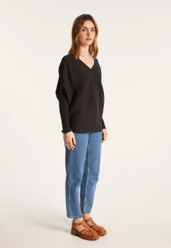 Montagut Cotton sweater with batwing sleeves - Lison