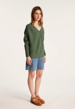 Montagut Cotton sweater with batwing sleeves - Lison
