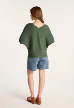 Montagut Cotton sweater with batwing sleeves - Lison