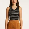 Montagut Cotton Tank Top and Stripes - Doja