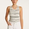 Montagut Cotton Tank Top and Stripes - Doja