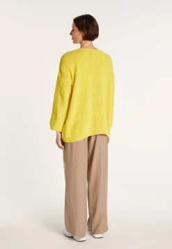 Montagut Cotton velvet jumper with deep V-neck - MARIETTE