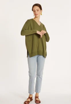 Montagut Cotton V-neck sweater - Meve