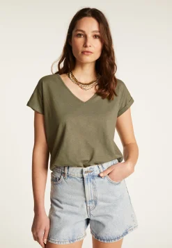 Montagut Cotton V-neck T-shirt - Dasha