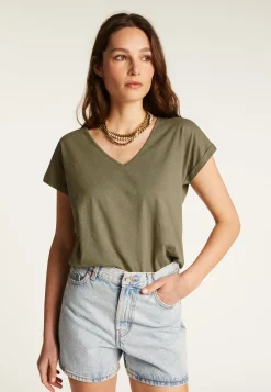 Montagut Cotton V-neck T-shirt - Dasha