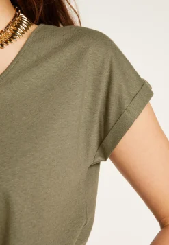 Montagut Cotton V-neck T-shirt - Dasha