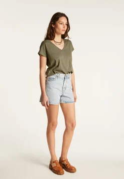 Montagut Cotton V-neck T-shirt - Dasha