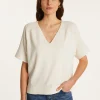 Montagut Cotton V-neck T-shirt - Devy