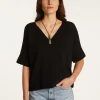 Montagut Cotton V-neck T-shirt - Devy