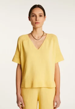 Montagut Cotton V-neck T-shirt - Devy