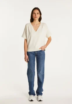 Montagut Cotton V-neck T-shirt - Devy