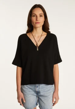 Montagut Cotton V-neck T-shirt - Devy