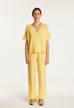 Montagut Cotton V-neck T-shirt - Devy