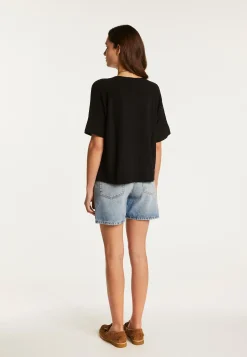 Montagut Cotton V-neck T-shirt - Devy