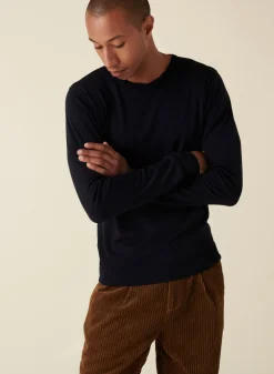 Montagut Crew neck sweater with logo in merino wool - Eddie