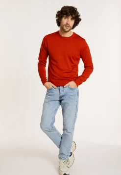 Montagut Crew neck sweater with logo in merino wool - Eddie