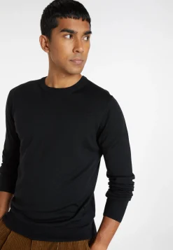Montagut Crew neck sweater with logo in merino wool - Eddie