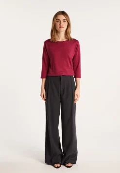 Montagut Elbow sleeve t-shirt in Lumière yarn with patterns - Erica