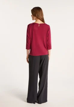 Montagut Elbow sleeve t-shirt in Lumière yarn with patterns - Erica