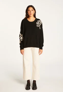 Montagut Embroidery sweater in wool and cashmere - Rachel