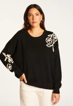 Montagut Embroidery sweater in wool and cashmere - Rachel