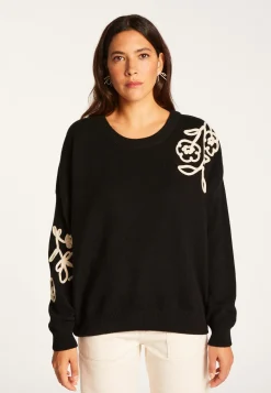 Montagut Embroidery sweater in wool and cashmere - Rachel