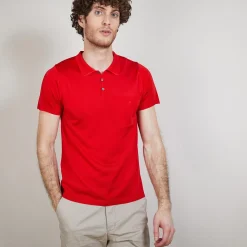 Montagut Fil Lumiere polo front pocket - Blaze