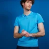 Montagut Fil Lumiere polo front pocket - Blaze