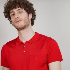 Montagut Fil Lumiere polo front pocket - Blaze
