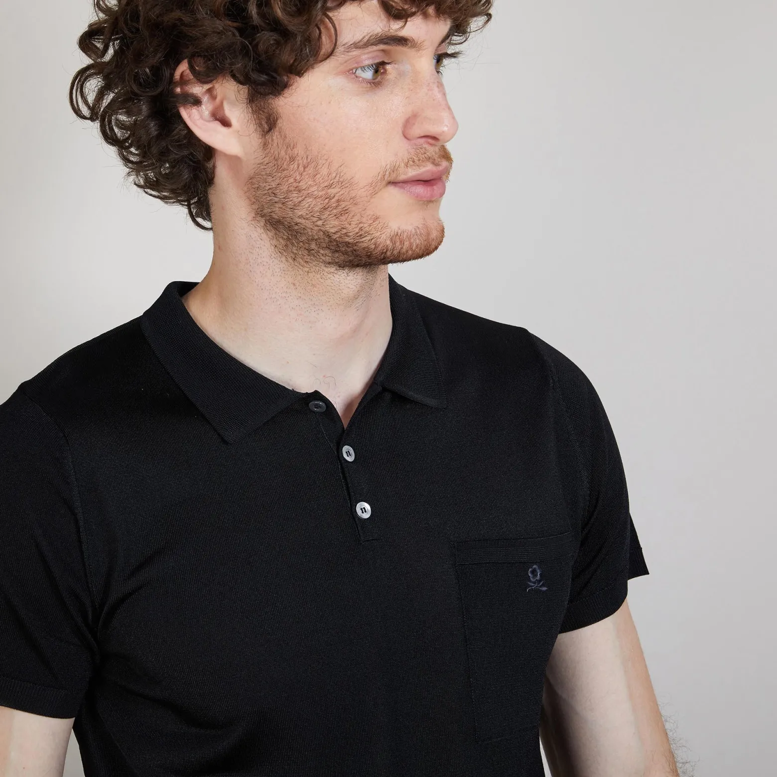 Montagut Fil Lumiere polo front pocket - Blaze